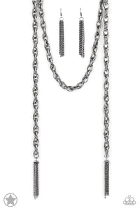 SCARFed for Attention - Gunmetal Necklace Paparazzi