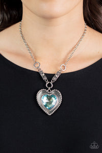 Heart Full of Fabulous - Blue Necklace Paparazzi - 1595