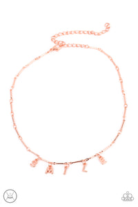 Say My Name - Copper Necklace Paparazzi - 1638