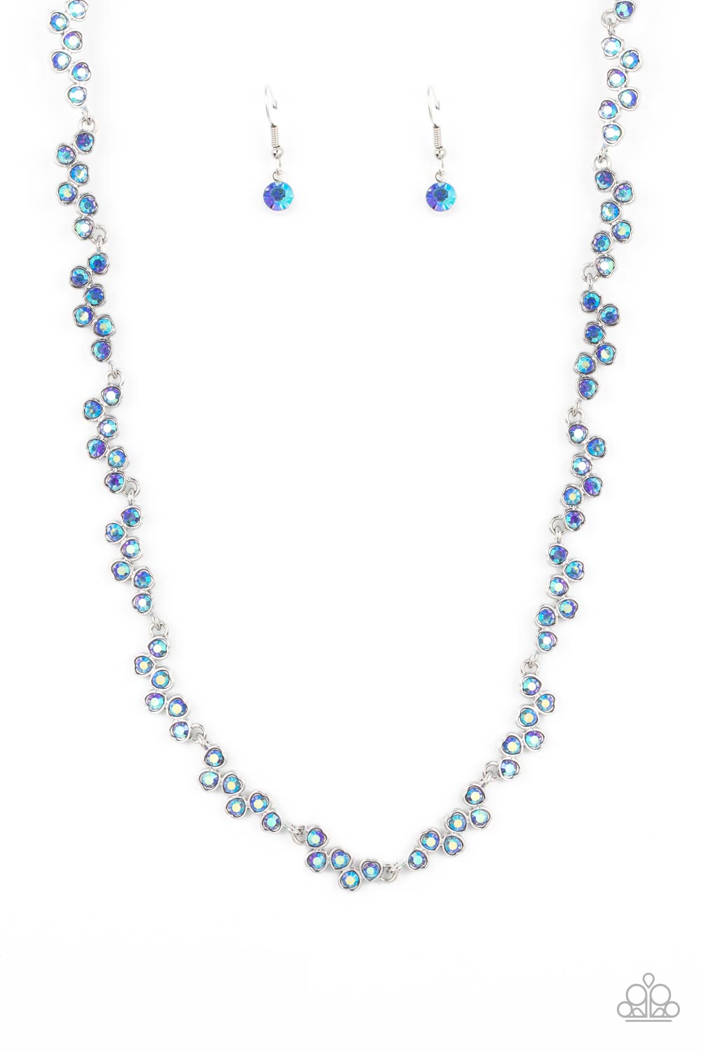 GLOWING Admiration - Blue Necklace Paparazzi - 1629