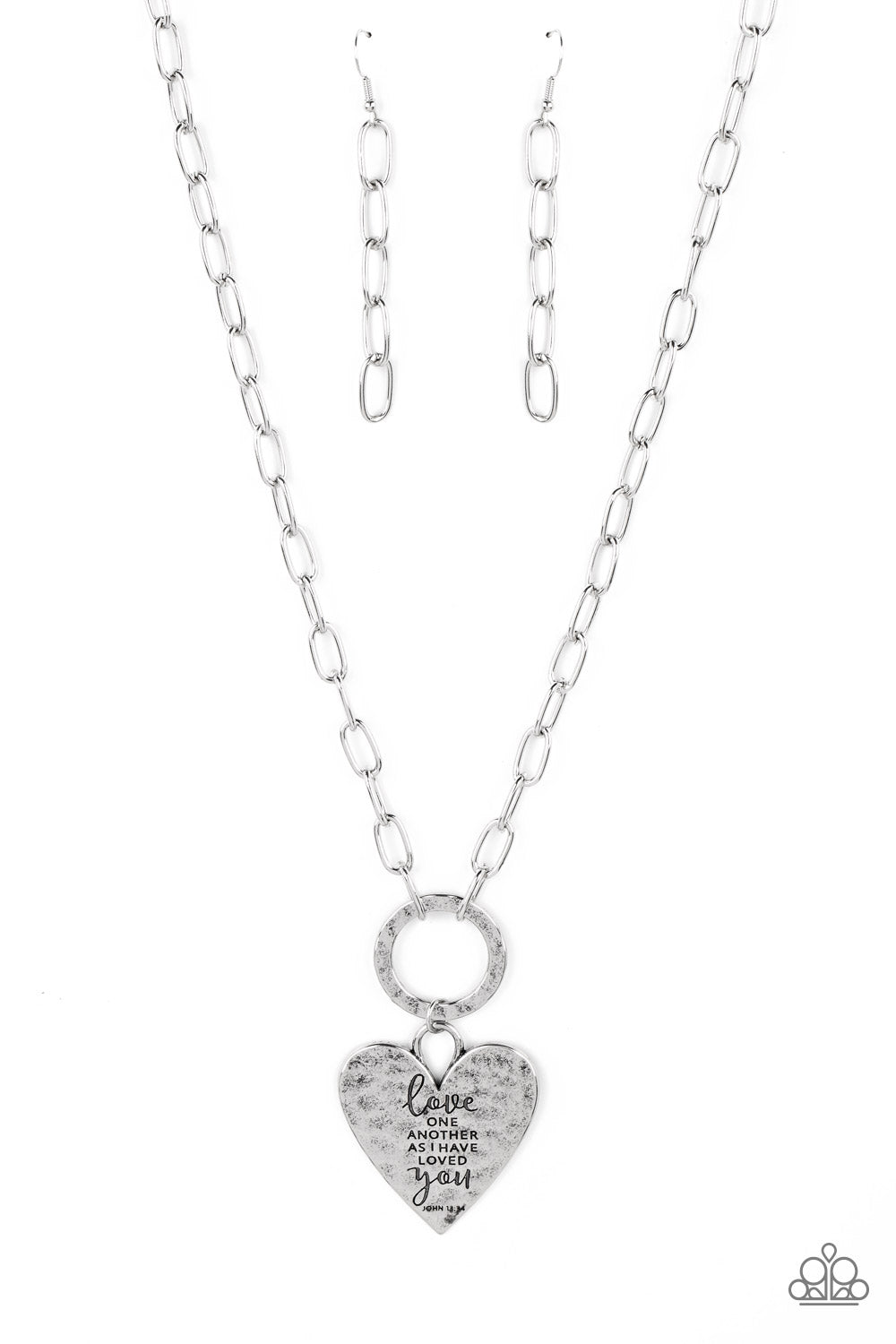 Brotherly Love - Silver Necklace Paparazzi - 1644