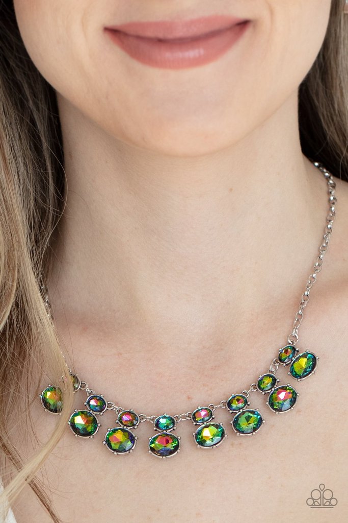 Cosmic Countess Multi Oil Spill Necklace Paparazzi - 1419