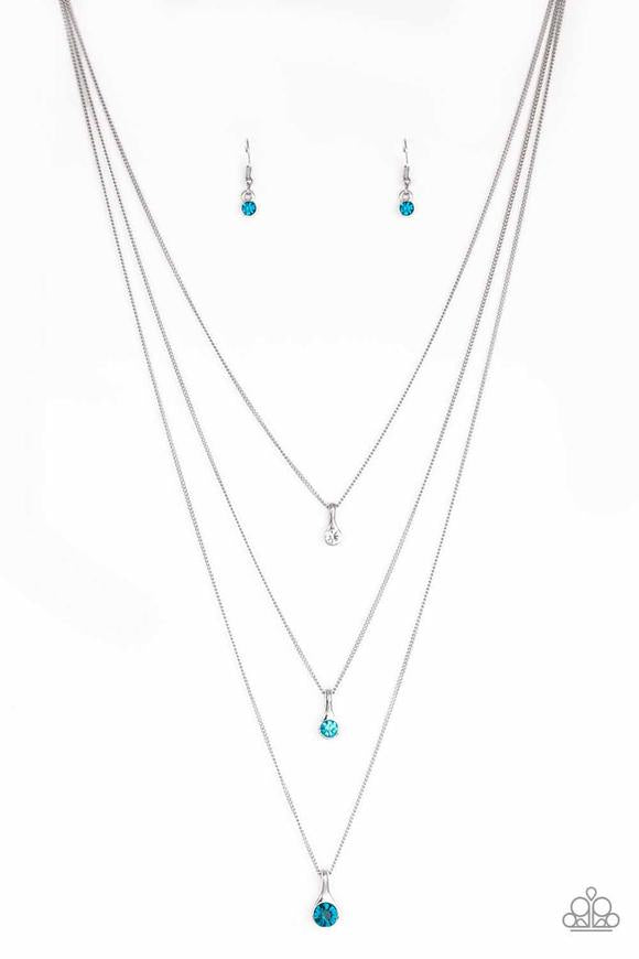 Crystal Chic Blue Necklace Paparazzi-916