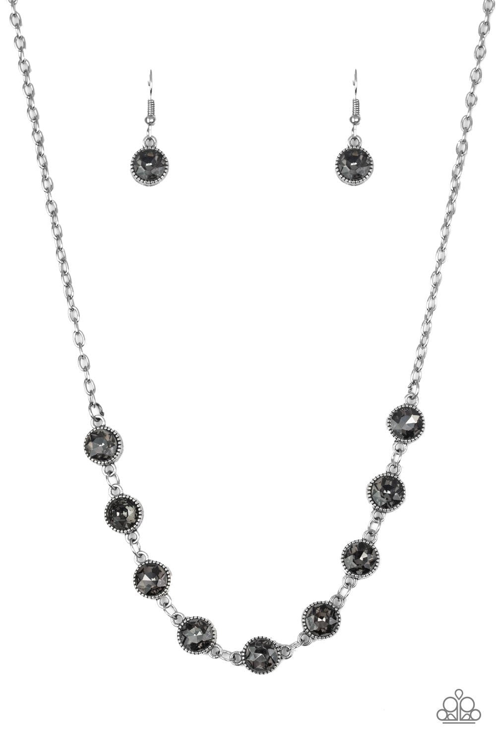 Starlit Socials Silver Necklace Paparazzi-1155