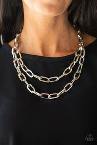 Make A CHAINge Silver Necklace Paparazzi-972